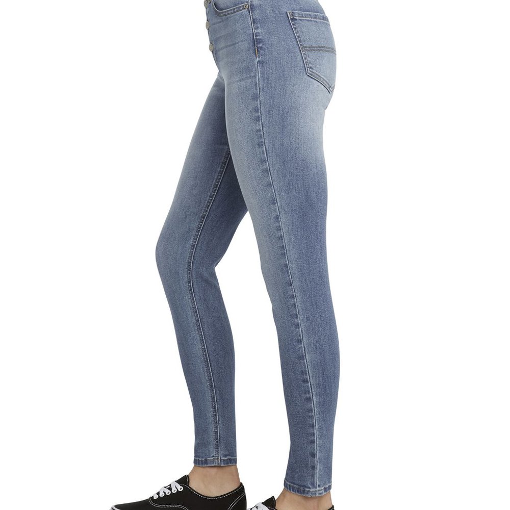 Dickies High Waisted 5 button Straight Leg Washed Denim Jean Size 9/29